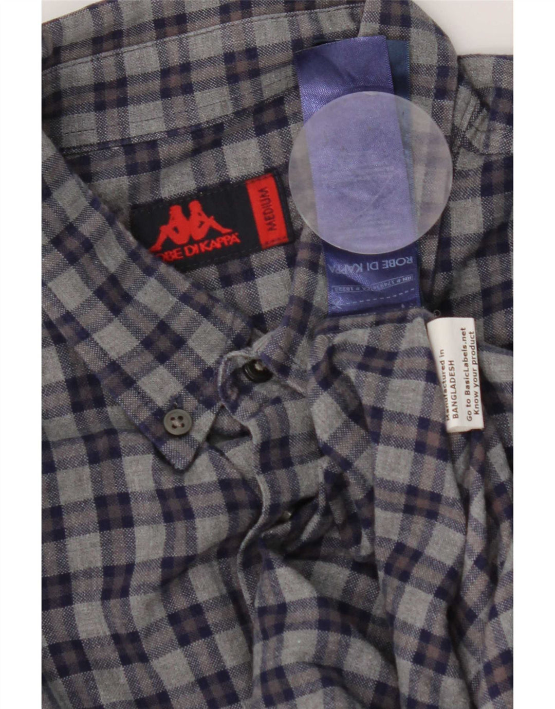 Kappa Chemise Homme Bleu Marine Moyen Carreaux Coton