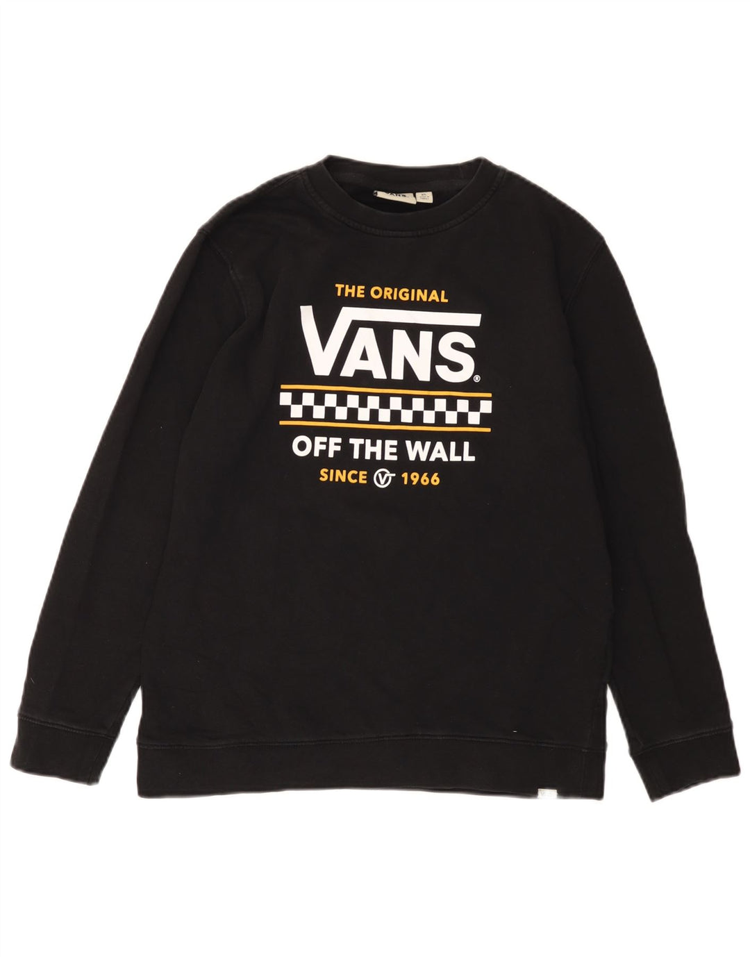 VANS Femmes Off The Wall Graphic Sweatshirt Jumper UK 18 XL Noir Coton