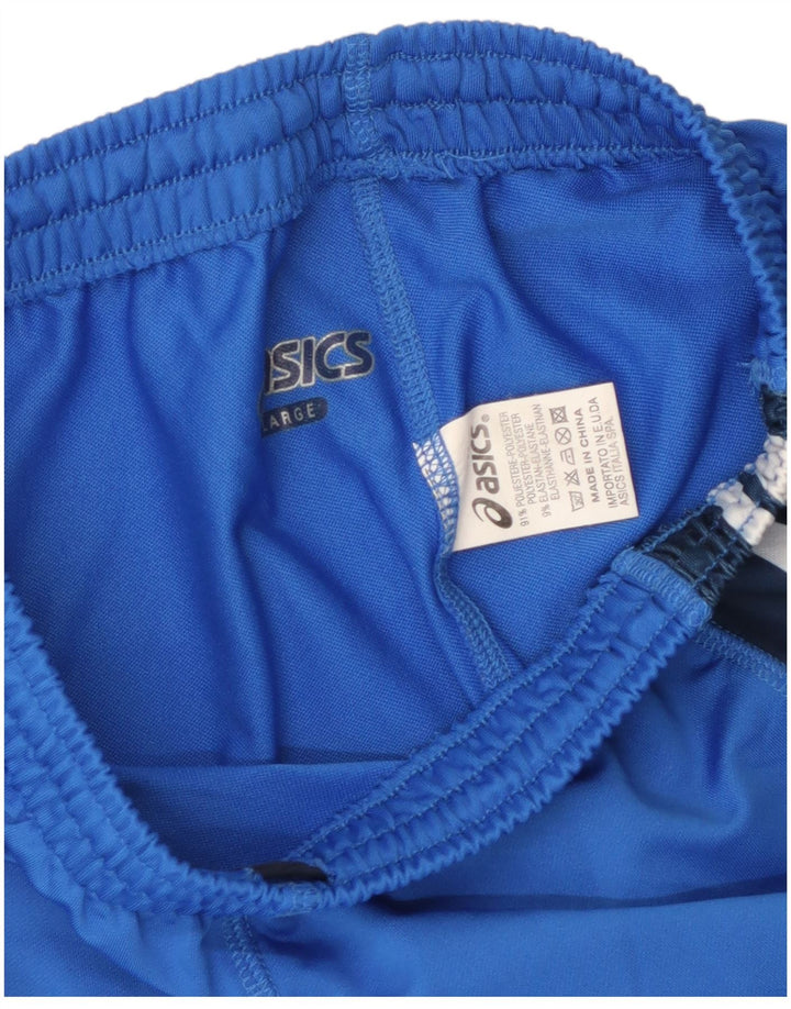 Asics Short de Sport Homme Large Bleu Colorblock Polyester