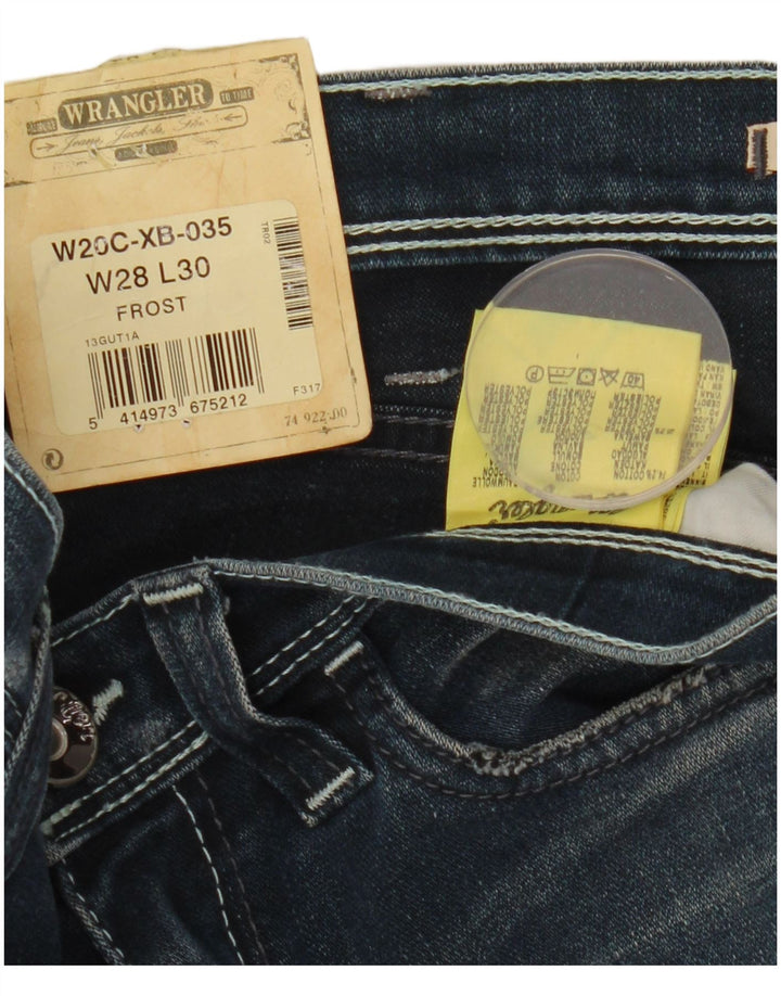 WRANGLER Jean Slim Stokes Femme W28 L30 Bleu Marine Coton