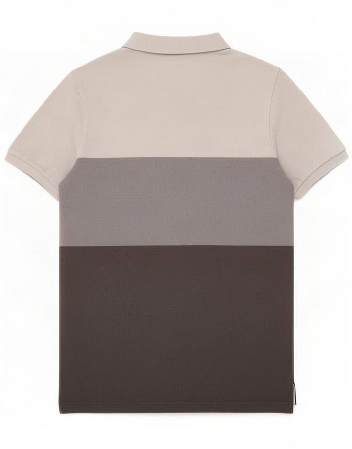 Nike Polo Homme Petit Gris Colorblock Coton
