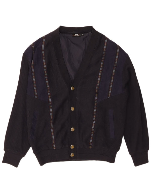 Hajo Cardigan Homme Pull IT 50 Bleu Marine Moyen Acrylique Colorblock