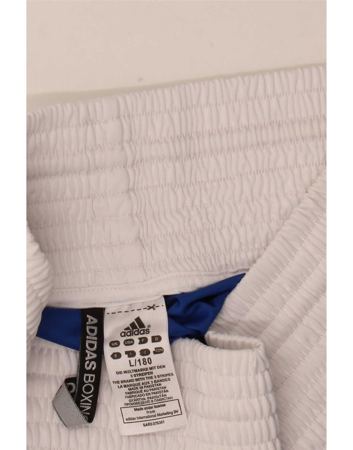 Adidas Short de sport de boxe pour homme Large Bleu Colorblock Polyester