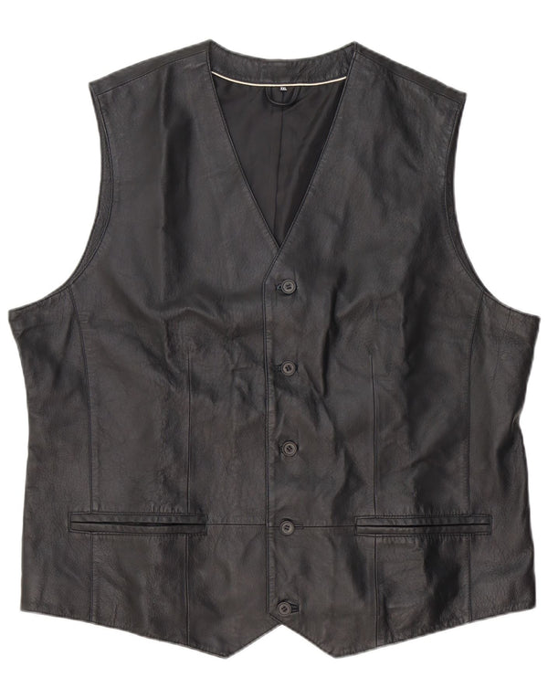 C&A Gilet en cuir Canda pour homme 2XL en cuir noir