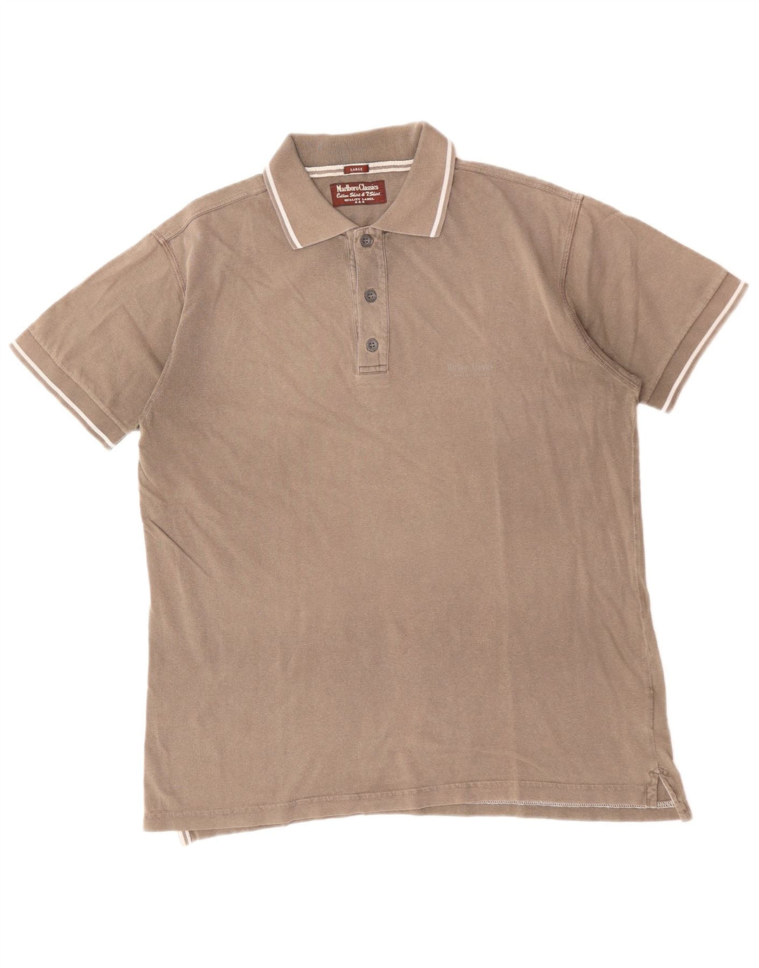 MARLBORO CLASSICS Polo Homme Large Marron Coton