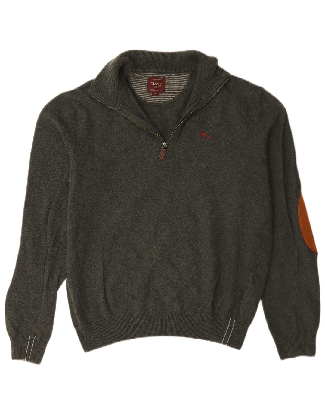 Marlboro Classics Pull col zippé homme laine vert moyen