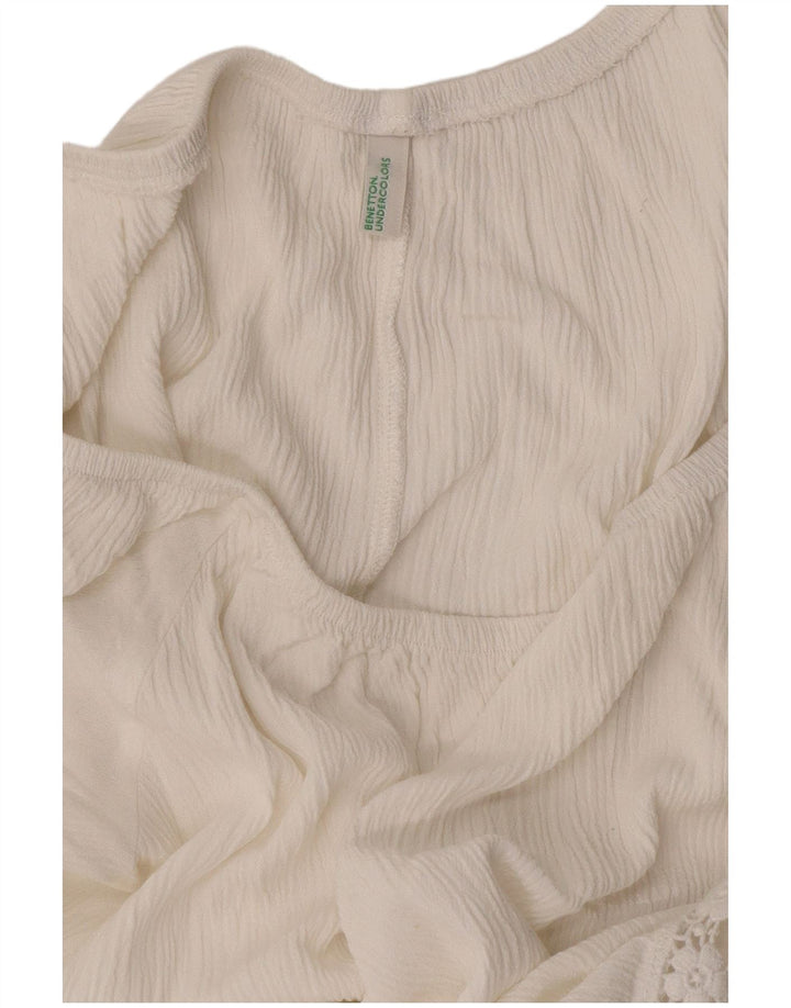 Benetton Chemisier Femme UK 18 XL Blanc