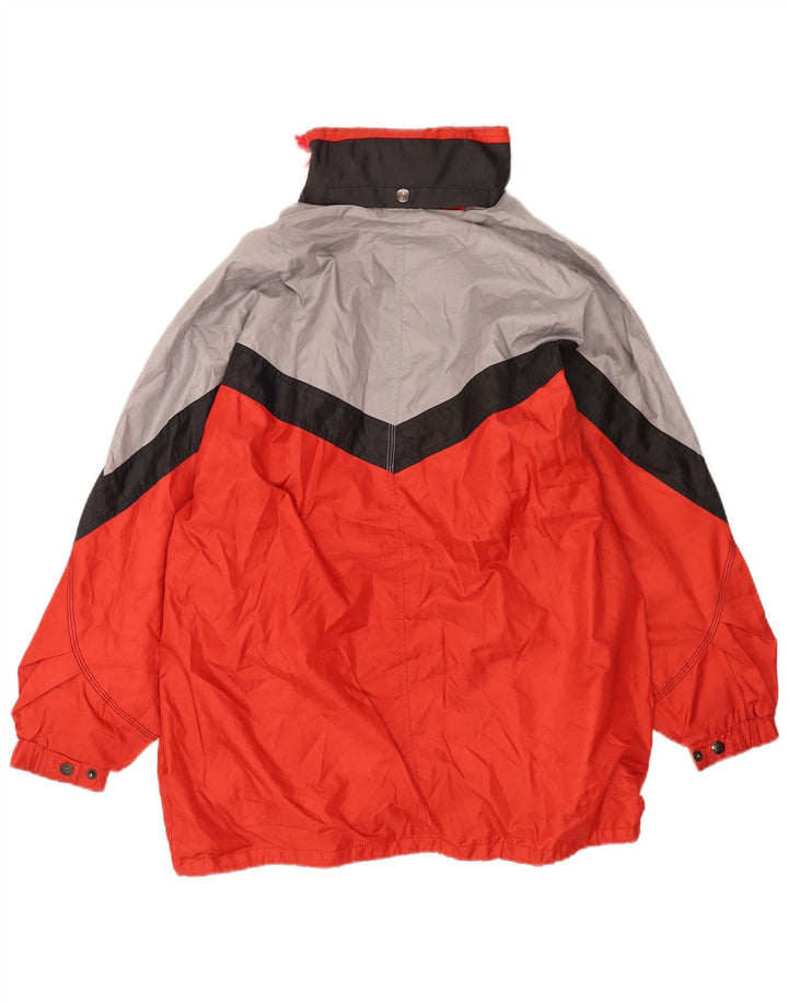 Master Veste de survêtement à capuche pour homme en nylon color block rouge moyen