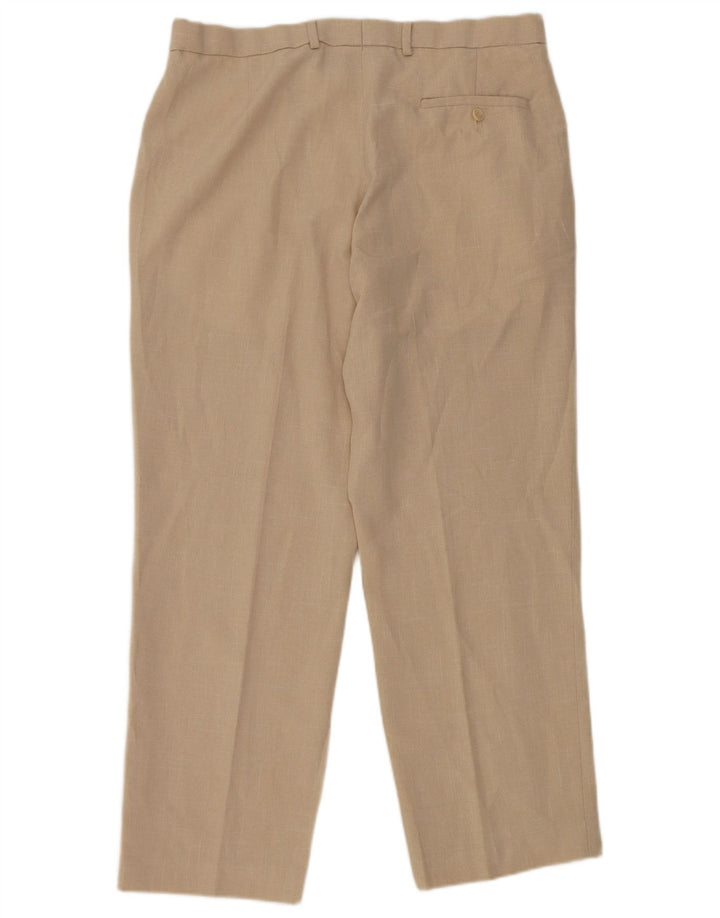 Marks & Spencer Pantalon de costume coupe classique pour homme W34 L29 Beige Polyester