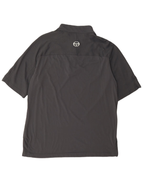 Sergio Tacchini T-shirt à col zippé pour homme XL Gris