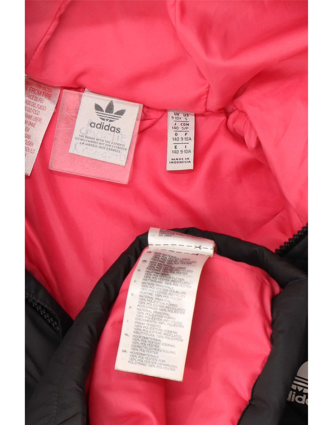 Adidas Veste matelassée à capuche fille 9-10 ans Gris Polyester