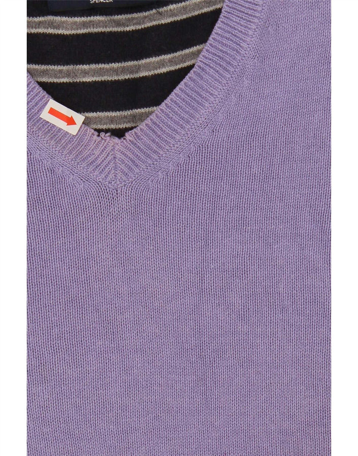 Marks & Spencer Pull Blue Harbor Col V Homme Violet Moyen