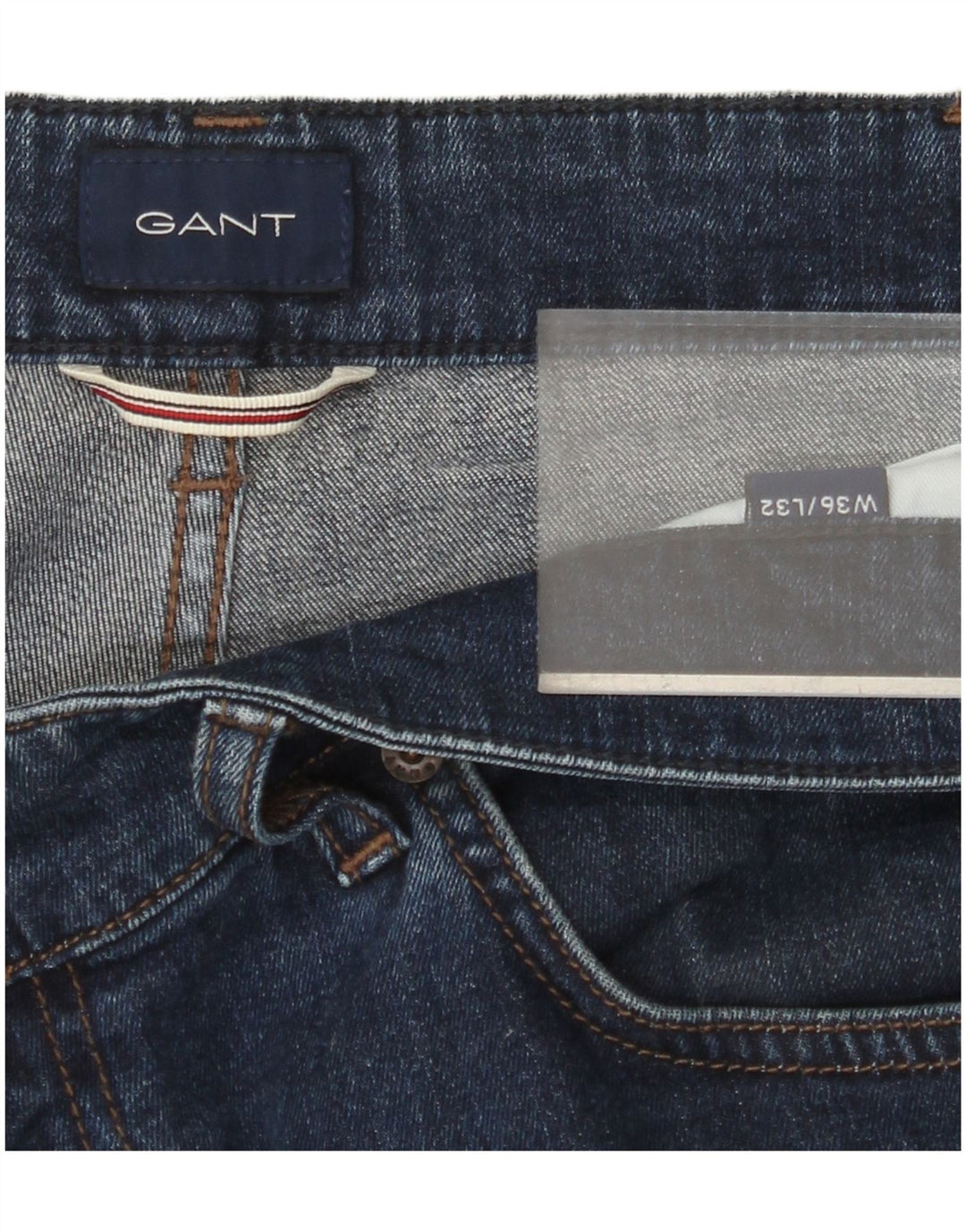 GANT Jean droit homme W36 L32 bleu marine coton