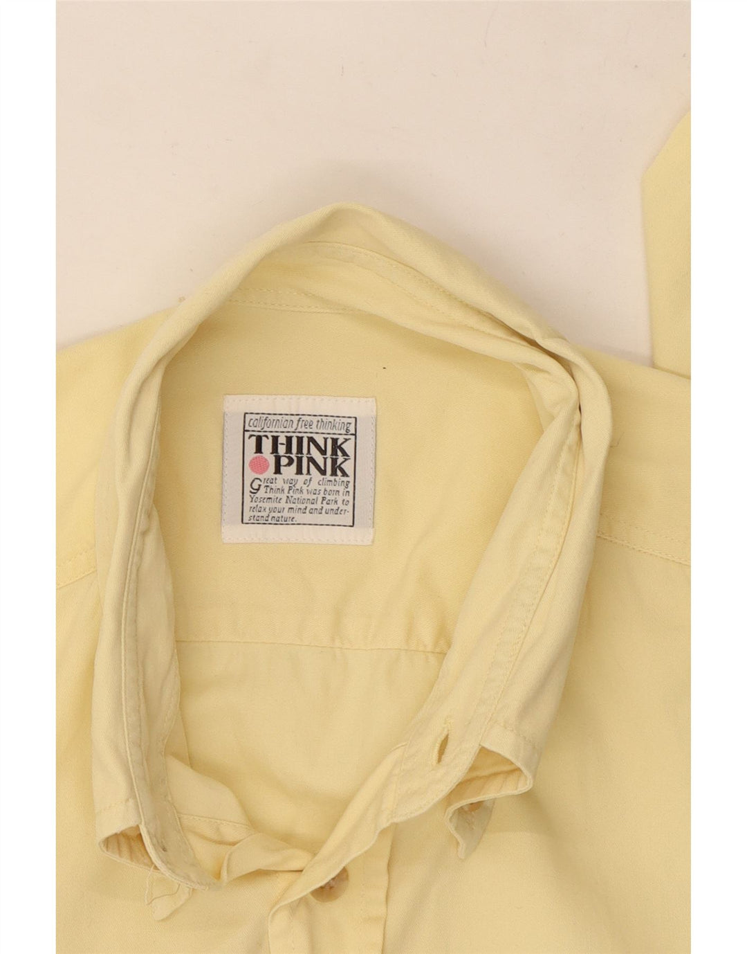 Think Pink Chemise Homme Large Jaune
