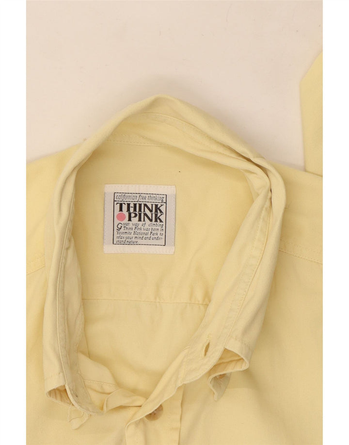 Think Pink Chemise Homme Large Jaune