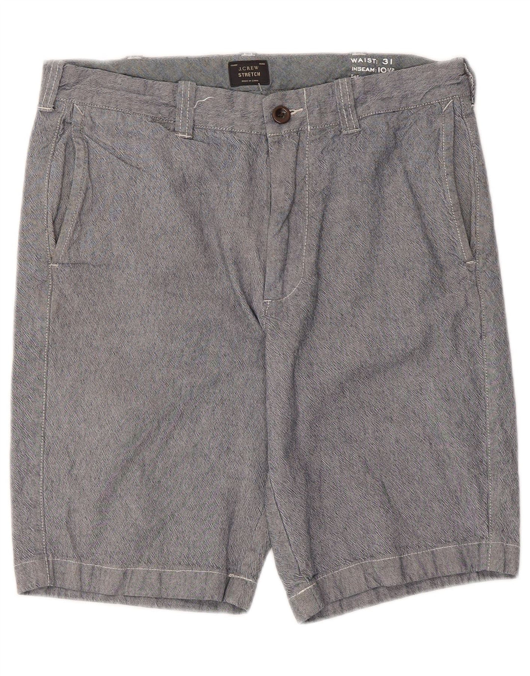 J. Crew Short Chino Homme W31 Bleu Moyen Coton