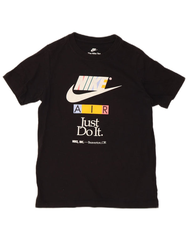 Nike Garçons Regular Graphic T-Shirt Top 12-13 ans Grand Noir Coton Sports