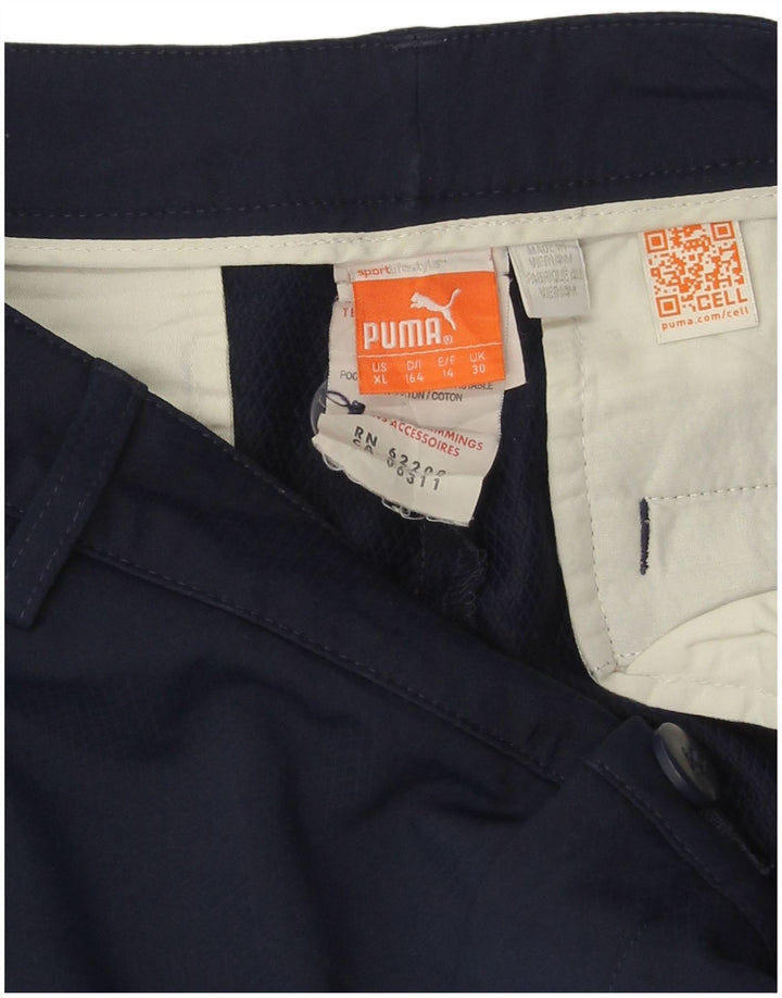 Puma Short Chino Garçon 13-14 ans W30 Bleu Marine Polyester