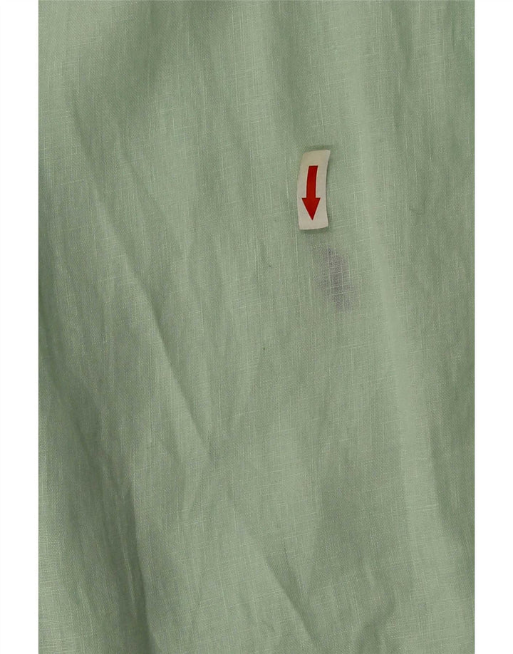 Ralph Lauren Chemise à manches courtes pour homme en lin vert moyen