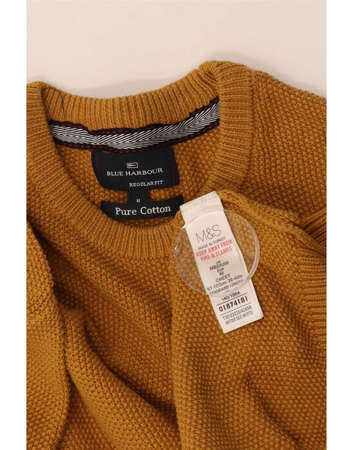 Marks & Spencer Pull Col Ras-du-Cou Blue Harbor Homme Jaune Moyen