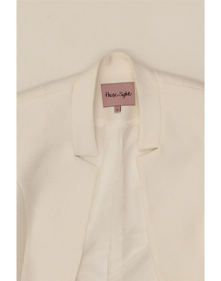 PHASE EIGHT Girls Blazer Jacket 7-8 Years White Polyester Vintage Phase Eight and Second-Hand Phase Eight from Messina Hembry 