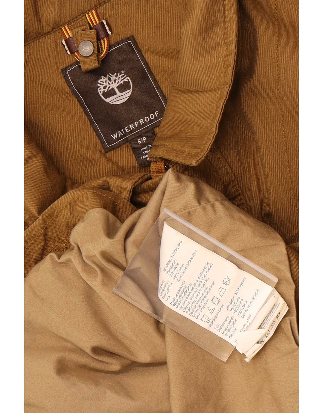 Timberland Veste utilitaire pour homme UK 36 Petit coton beige