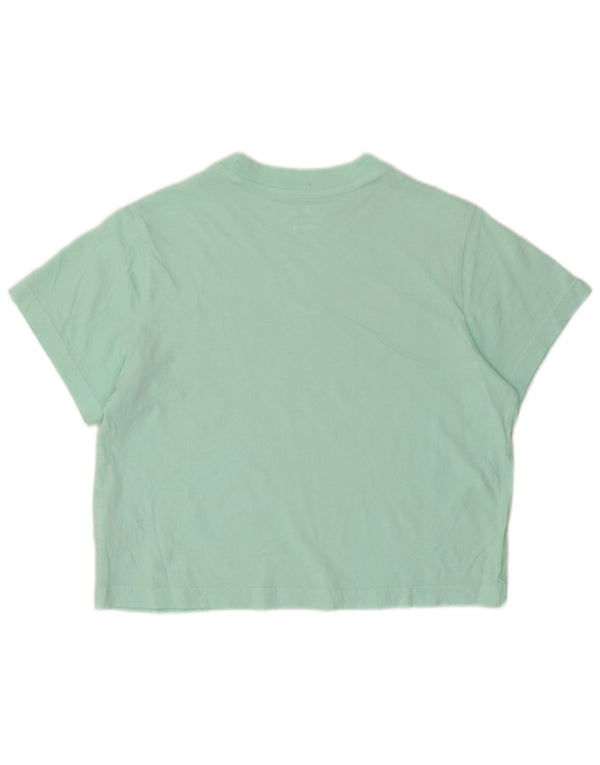 Nike T-shirt court coupe ample pour femme UK 16 Grand coton turquoise