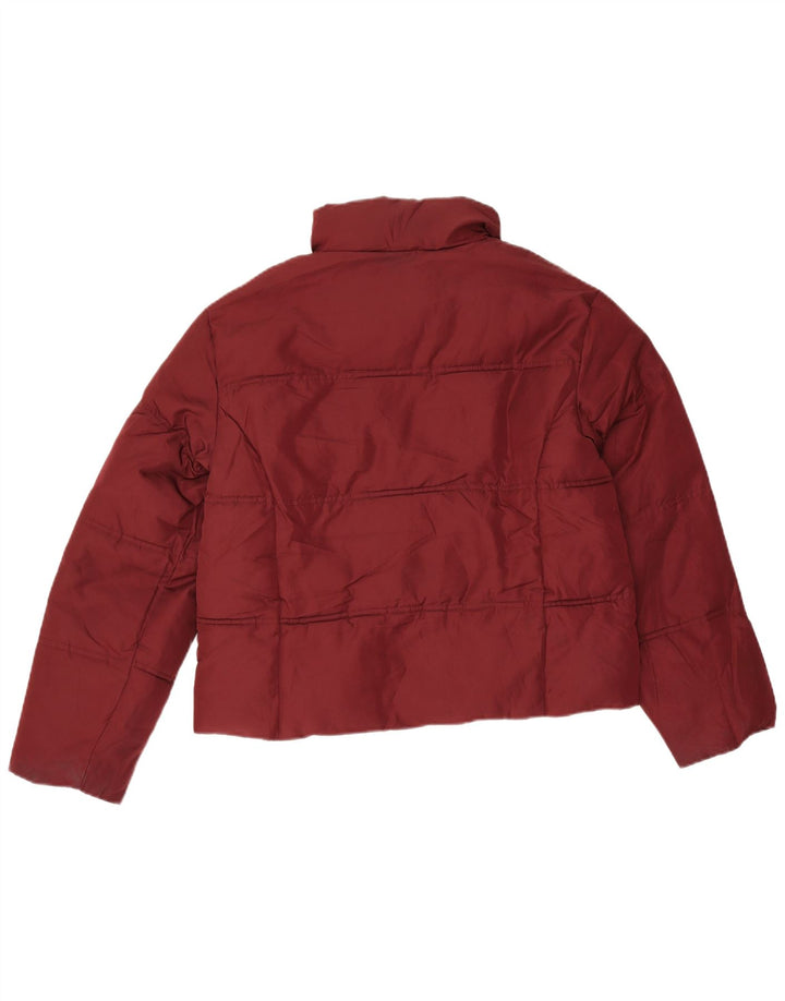 Topshop Veste matelassée surdimensionnée pour femme UK 6 XS Bordeaux Polyester