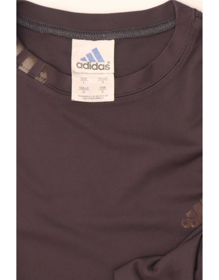 Adidas T-Shirt Homme Haut Large Gris Polyester