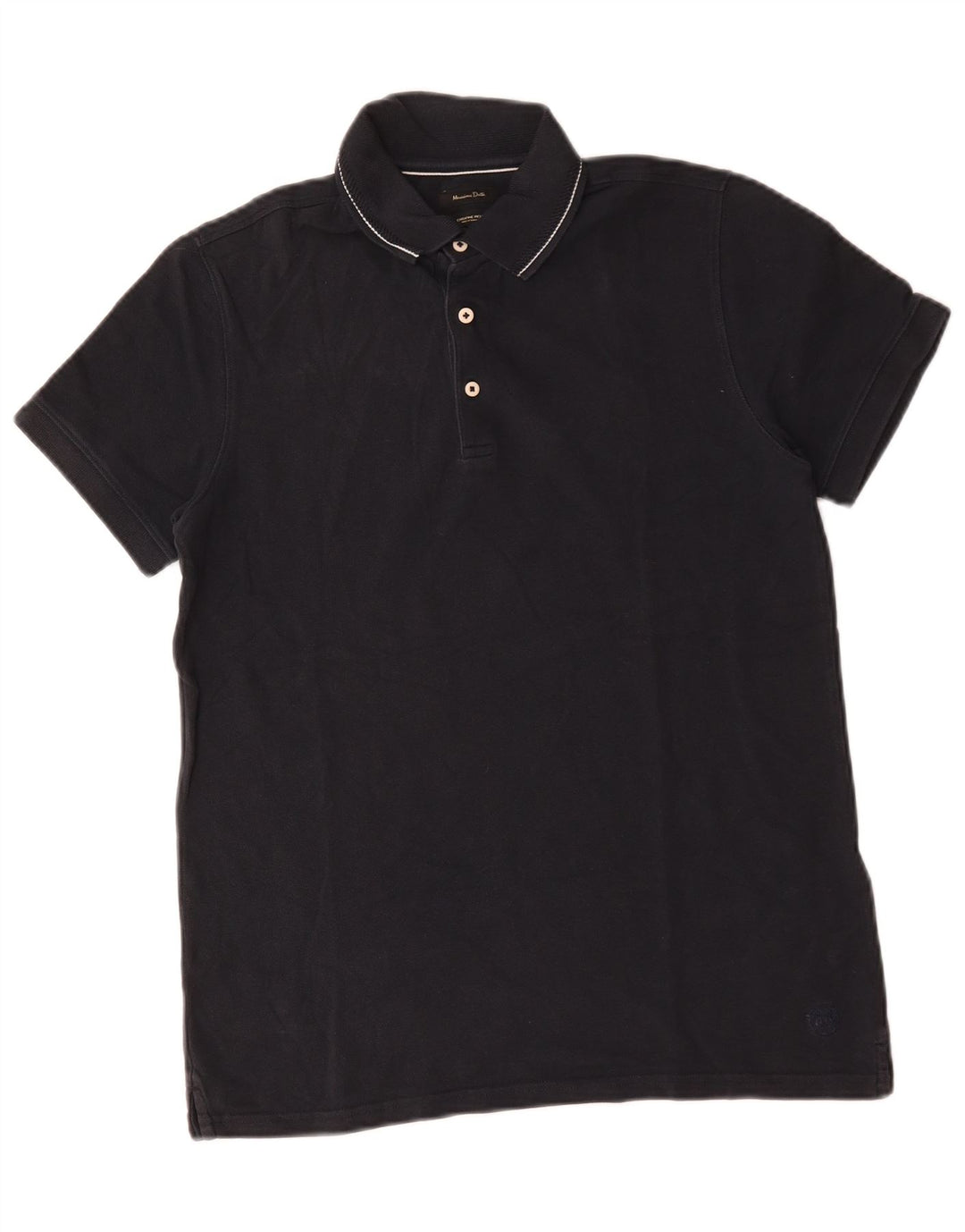 Massimo Dutti Polo Homme Bleu Marine Moyen Coton