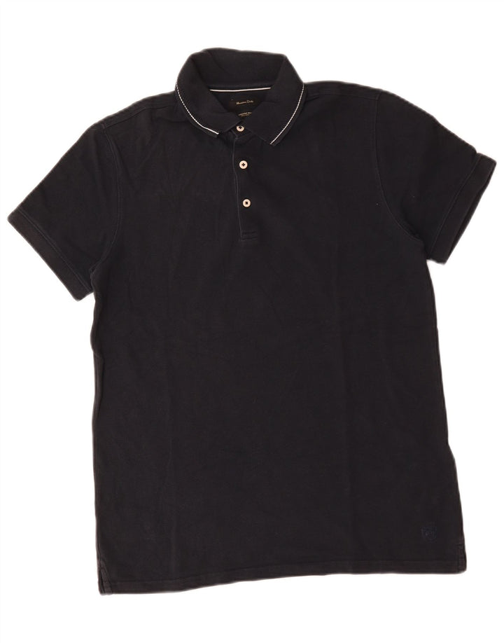 Massimo Dutti Polo Homme Bleu Marine Moyen Coton