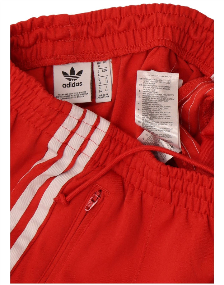 Adidas Pantalon de survêtement pour femme UK 8 Small Rouge Coton