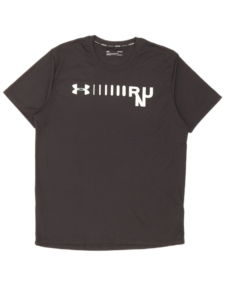Under Armour T-shirt graphique ajusté pour hommes, grand noir, polyester