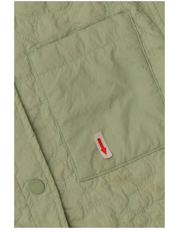 Zara Veste matelassée pour femme UK 4 XS Nylon vert