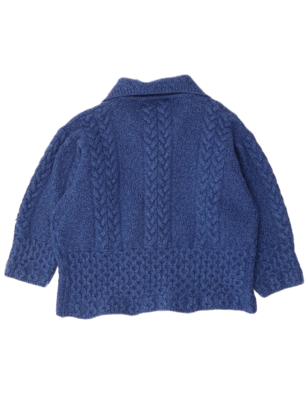 Blarney Cardigan Femme Pull UK 16 Grande Laine Mérinos Bleue