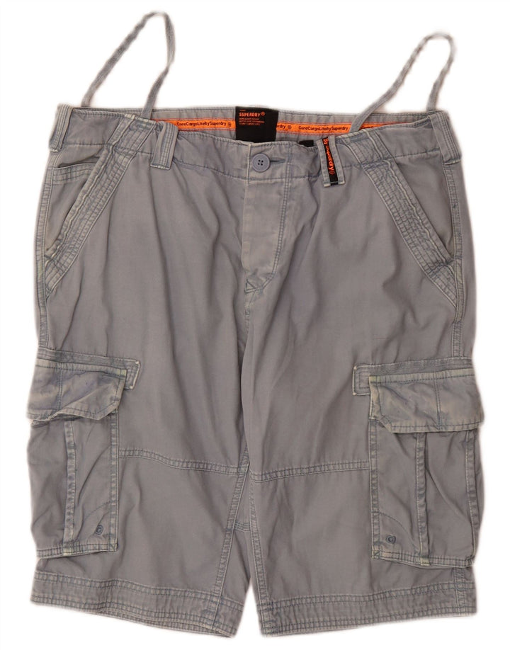 Superdry Short Cargo W36 Large Bleu Coton Homme