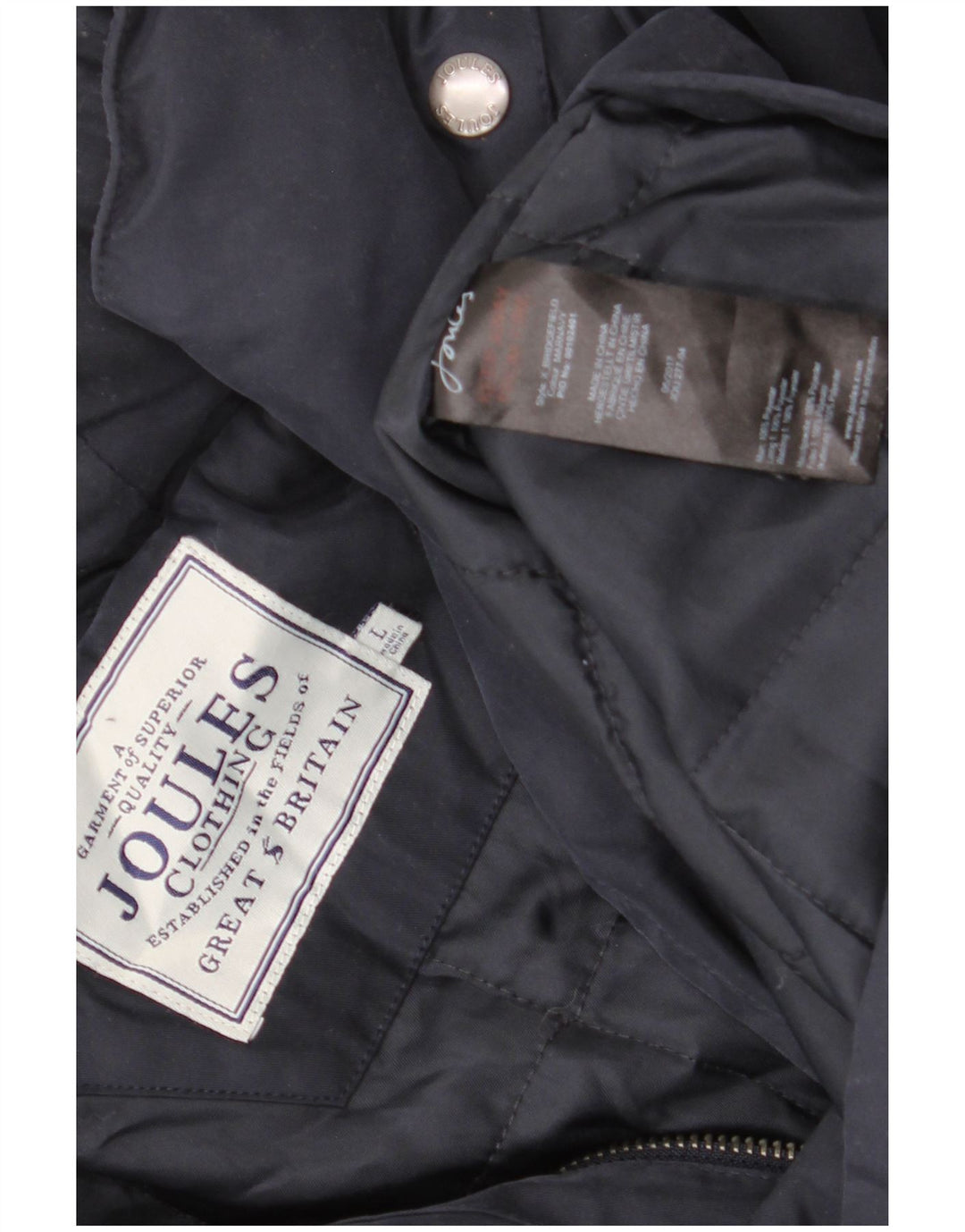 Joules Veste utilitaire à capuche pour homme UK 40 Large Bleu marine Polyester