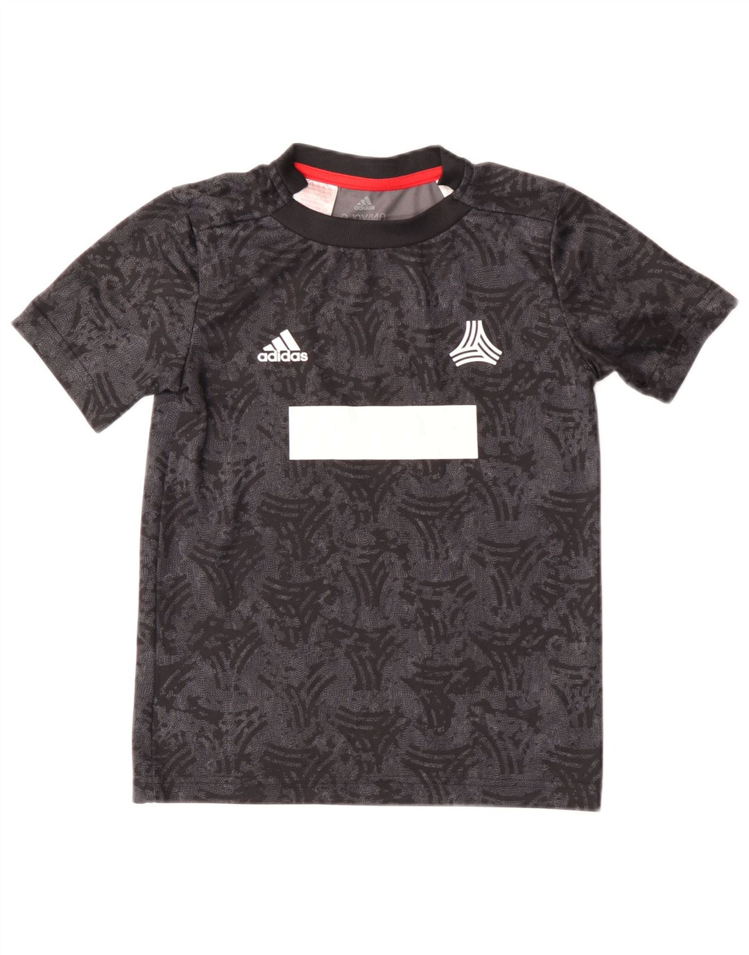 Adidas Garçons Graphic T-Shirt Top 9-10 ans Noir Géométrique Polyester