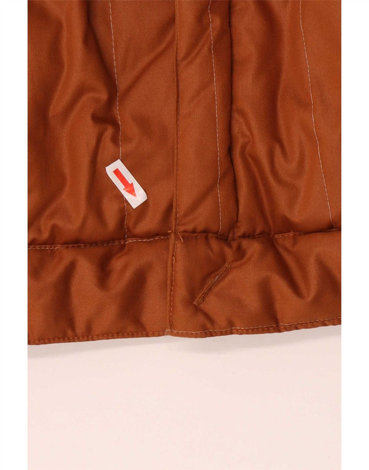 Veste Bomber Homme Vintage IT 48 Marron Moyen Polyester Rétro
