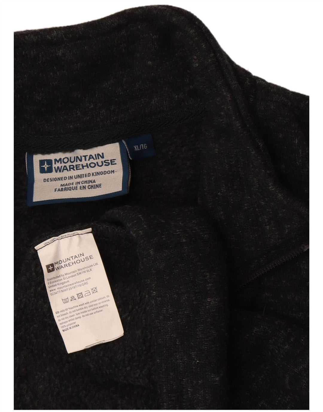Mountain Warehouse Sweat-shirt à col zippé pour homme XL Noir moucheté