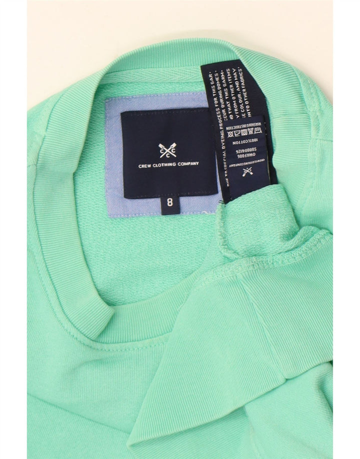 Crew Clothing Haut surdimensionné à manches longues pour femme UK 8 Small Vert Coton