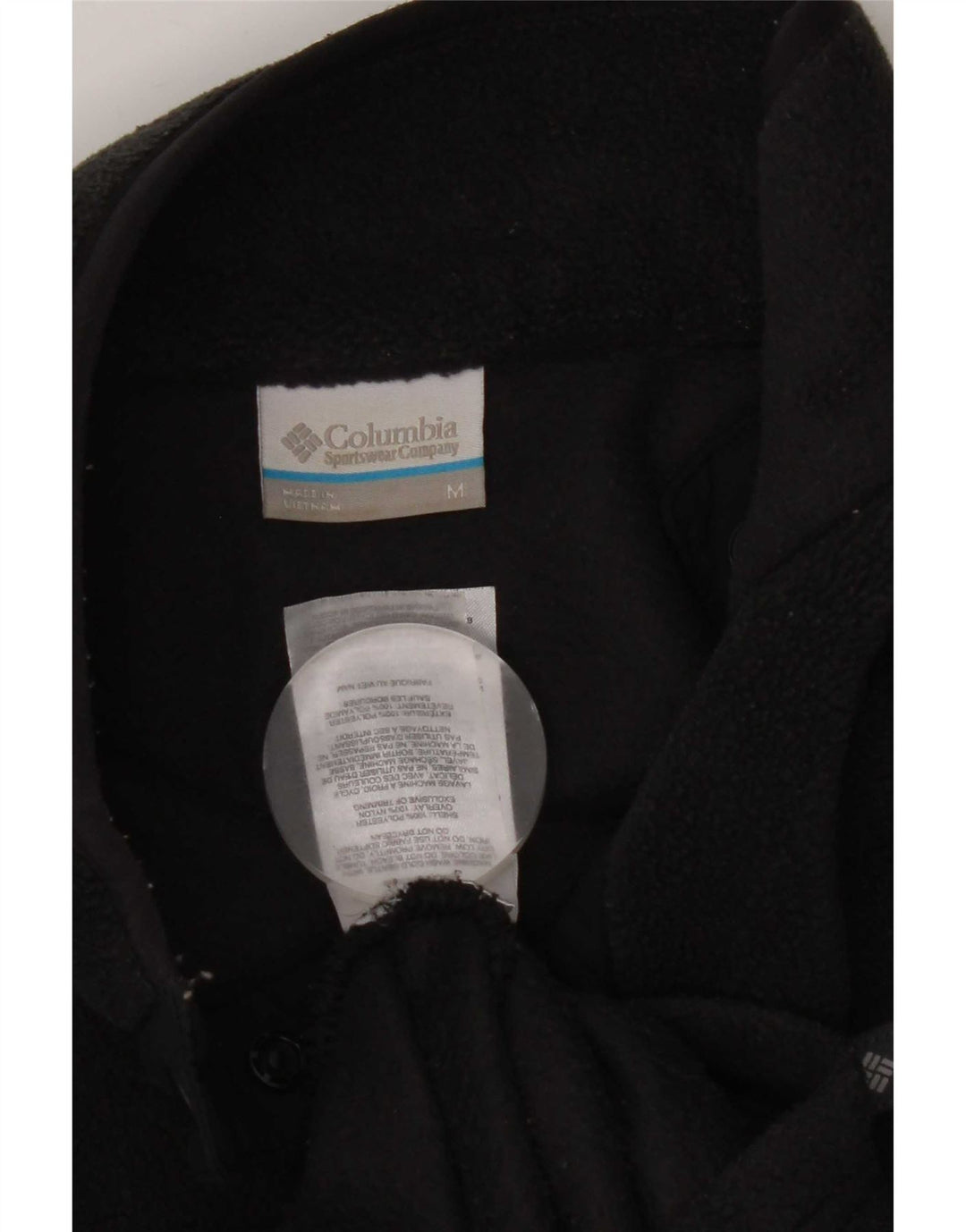 Columbia Pull polaire à col boutonné pour femme UK 12 Medium Noir Polyester