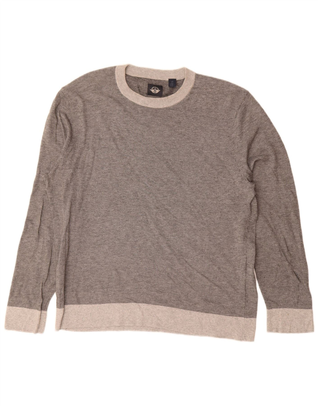 Dockers Pull à col rond pour homme, grand gris moucheté