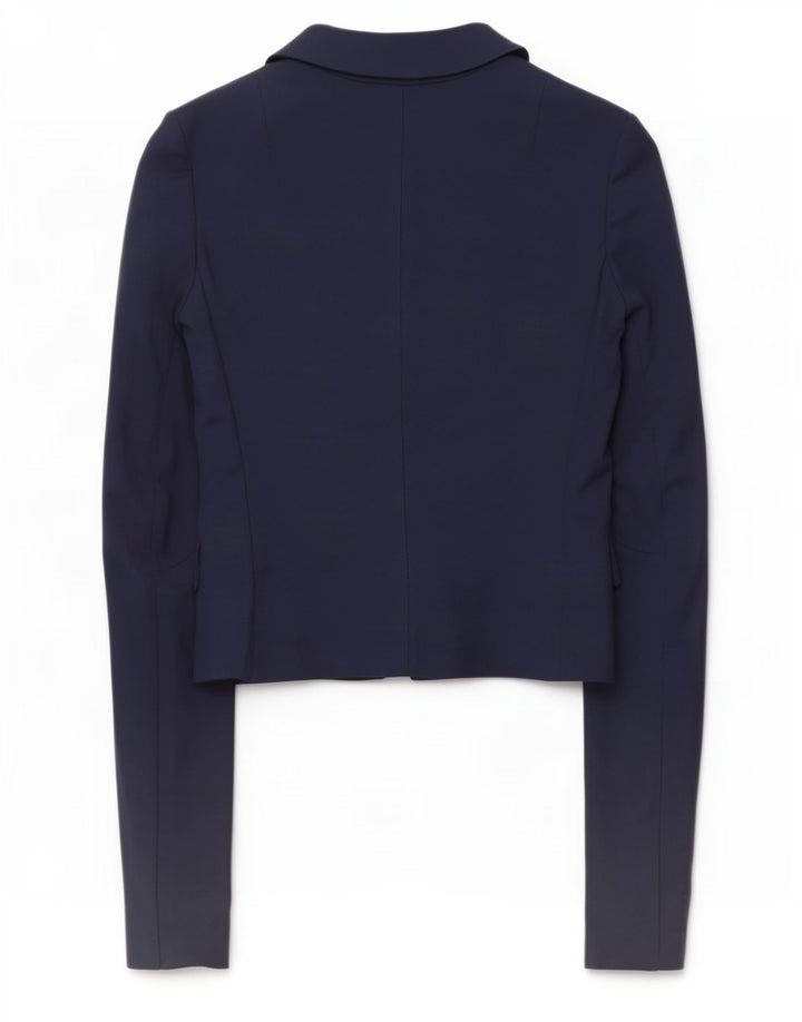 Patrizia Pepe Veste Blazer 2 Boutons Femme IT 46 Large Bleu Marine Coton