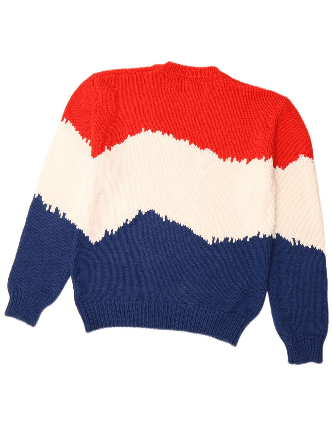 BENETTON Pull ras du cou pour femme UK 14 Medium Multicolore