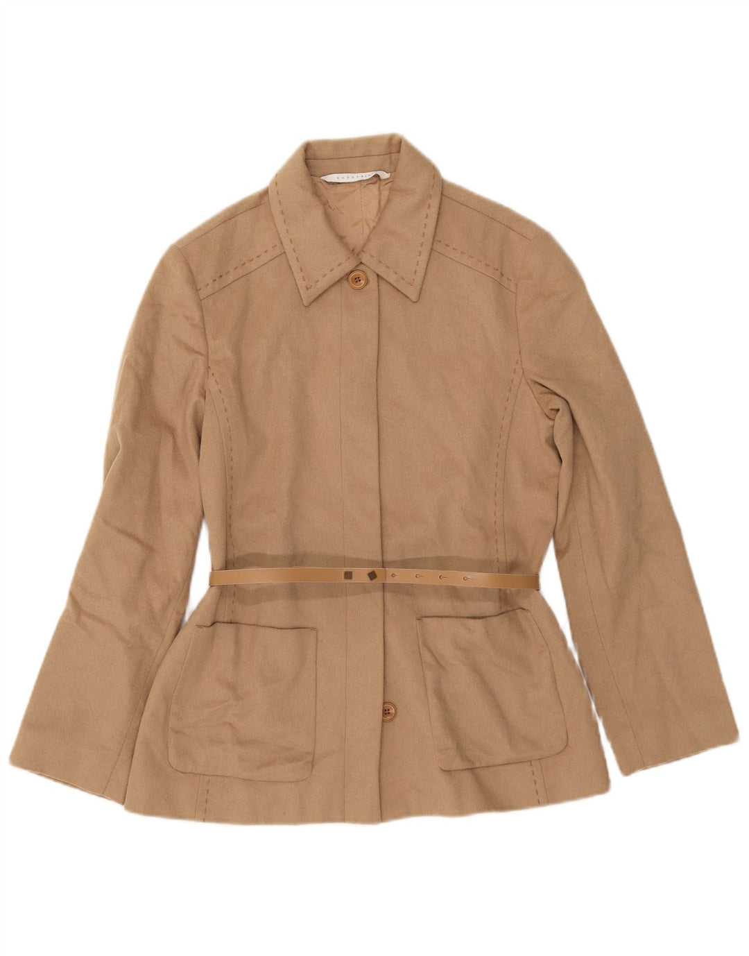 PENNY BLACK Veste Blazer Femme UK 8 Petite Laine Beige