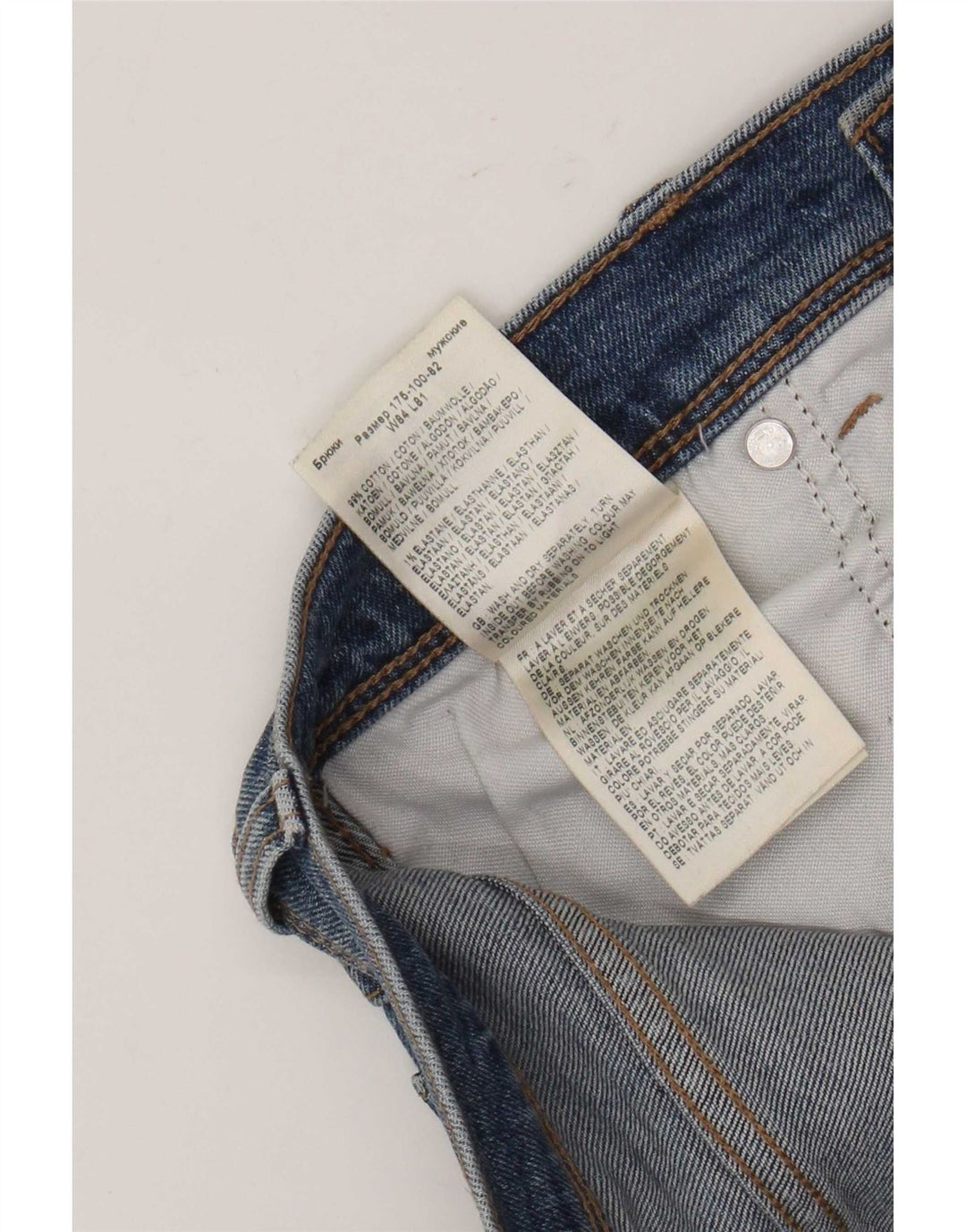 Wrangler Jean droit homme W33 L32 bleu coton