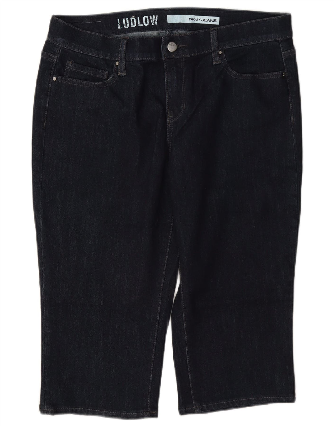 Dkny Ludlow Bermuda Denim pour femme US 8 Medium W30 L16 Bleu marine