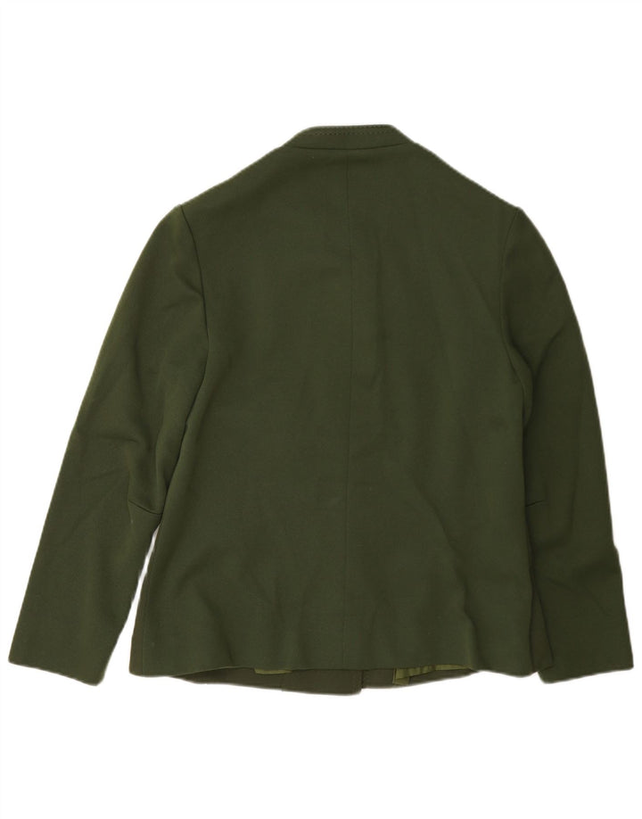 Veste Bomber Femme Vintage UK 14 Vert Moyen