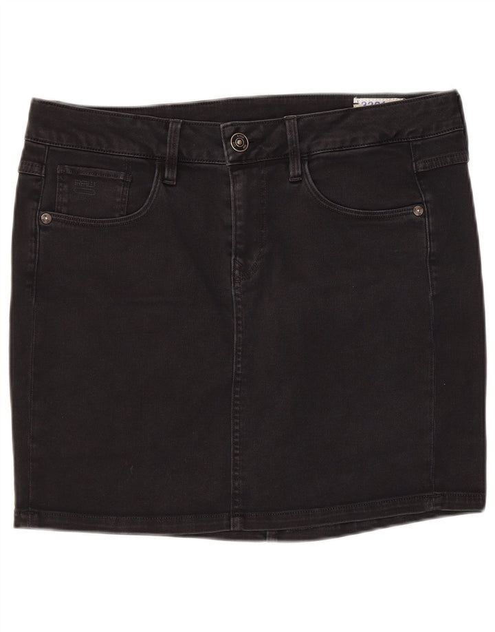G-Star Femme Mini Jupe En Jean W30 Coton Noir Moyen